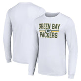 Green Bay Packers Starter Team Mesh Print Graphic Long Sleeve T-Shirt White - NFL