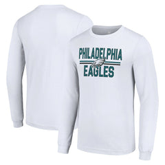 Philadelphia Eagles Starter Team Mesh Print Graphic Long Sleeve T-Shirt White - NFL