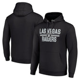 Las Vegas Raiders Starter Unisex Team Mesh Print Graphic Tri-Blend Pullover Hoodie Black - NFL