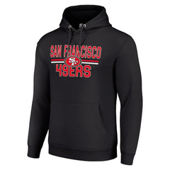 San Francisco 49ers Starter Unisex Team Mesh Print Graphic Tri-Blend Pullover Hoodie Black - NFL