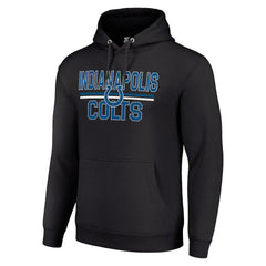 Indianapolis Colts Starter Unisex Team Mesh Print Graphic Tri-Blend Pullover Hoodie Black - NFL