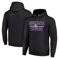 Minnesota Vikings Starter Unisex Team Mesh Print Graphic Tri-Blend Pullover Hoodie Black - NFL
