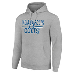 Indianapolis Colts Starter Unisex Team Mesh Print Graphic Tri-Blend Pullover Hoodie Heather Gray - NFL