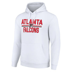Atlanta Falcons Starter Unisex Team Mesh Print Graphic Tri-Blend Pullover Hoodie White - NFL