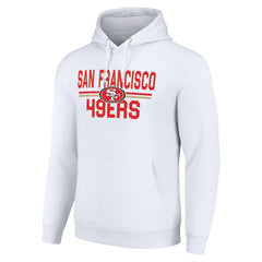 San Francisco 49ers Starter Unisex Team Mesh Print Graphic Tri-Blend Pullover Hoodie White - NFL
