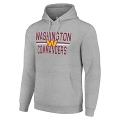 Washington Commanders Starter Unisex Team Mesh Print Graphic Tri-Blend Pullover Hoodie Heather Gray - NFL