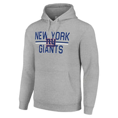 New York Giants Starter Unisex Team Mesh Print Graphic Tri-Blend Pullover Hoodie Heather Gray - NFL