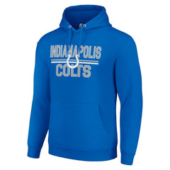 Indianapolis Colts Starter Unisex Team Mesh Print Graphic Tri-Blend Pullover Hoodie Royal - NFL