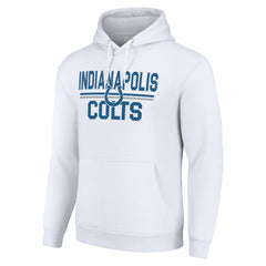 Indianapolis Colts Starter Unisex Team Mesh Print Graphic Tri-Blend Pullover Hoodie White - NFL