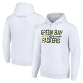 Green Bay Packers Starter Unisex Team Mesh Print Graphic Tri-Blend Pullover Hoodie White - NFL