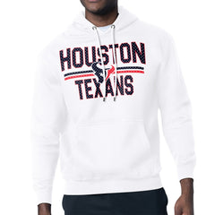 Houston Texans Starter Unisex Team Mesh Print Graphic Tri-Blend Pullover Hoodie White - NFL
