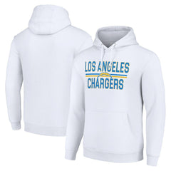 Los Angeles Chargers Starter Unisex Team Mesh Print Graphic Tri-Blend Pullover Hoodie White - NFL