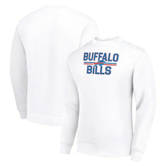 Buffalo Bills Starter Team Mesh Print Graphic Pullover Sweatshirt White - NFL