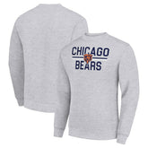 Chicago Bears Starter Team Mesh Print Graphic Pullover Sweatshirt Heather Gray - NFL