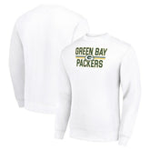 Green Bay Packers Starter Team Mesh Print Graphic Pullover Sweatshirt White - NFL