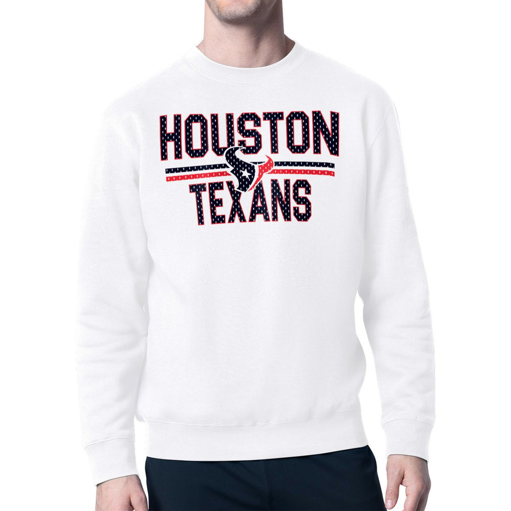 Houston Texans Starter Team Mesh Print Graphic Pullover Sweatshirt White - NFL