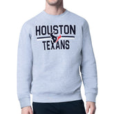 Houston Texans Starter Team Mesh Print Graphic Pullover Sweatshirt Heather Gray - NFL