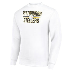 Pittsburgh Steelers Starter Team Mesh Print Graphic Pullover Sweatshirt White - NFL