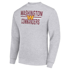 Washington Commanders Starter Team Mesh Print Graphic Pullover Sweatshirt Heather Gray - NFL