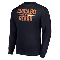 Chicago Bears Starter Team Mesh Print Graphic Pullover Sweatshirt Navy - NFL