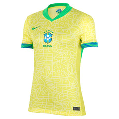 Nike Brazil National Team Women's 2024 Home Stadium Replica Jerseys – Yellow