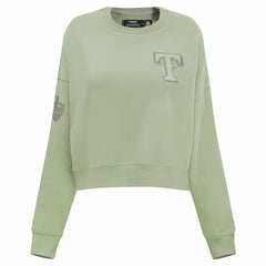 Texas Rangers Pro Standard Women's Neutral Oversized Boxy Cropped Pullover Sweatshirt discount