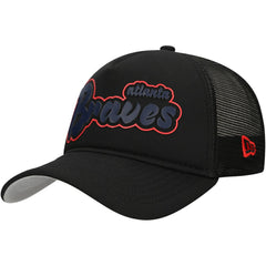 Atlanta Braves New Era Retro Bold A-Frame Trucker 9FORTY Adjustable Hat On Sale