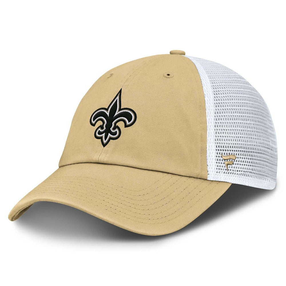 New Orleans Saints Trucker Adjustable Hat Gold/White - Fanatics