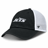 New York Jets Trucker Adjustable Hat Black/White - Fanatics