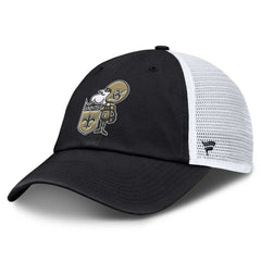 New Orleans Saints Basic Vintage Trucker Adjustable Hat Black - Fanatics