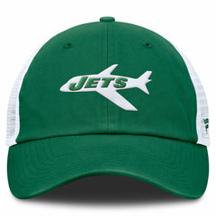 New York Jets Vintage Trucker Adjustable Hat Kelly Green/White - Fanatics