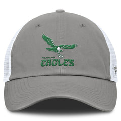 Philadelphia Eagles Vintage Trucker Adjustable Hat Gray/White - Fanatics
