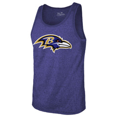Lamar Jackson Baltimore Ravens Majestic Threads Tri-Blend Player Name & Number Tank Top Purple - NFL