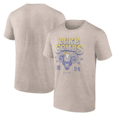 Luke Combs x Los Angeles Rams Growin' Up and Gettin' Old Tour T-Shirt Tan - Fanatics