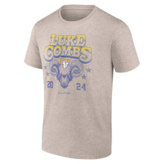 Luke Combs x Los Angeles Rams Growin' Up and Gettin' Old Tour T-Shirt Tan - Fanatics