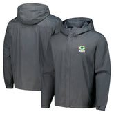 Green Bay Packers Dunbrooke Tropic Waterproof Packable Full-Zip Hoodie Jacket Graphite - NFL