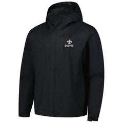 New Orleans Saints Dunbrooke Tropic Waterproof Packable Full-Zip Hoodie Jacket Black - NFL
