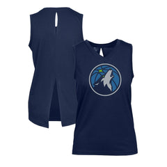 NBA - Minnesota Timberwolves Levelwear Women's Paisley Core V-Neck Tank Top - Navy