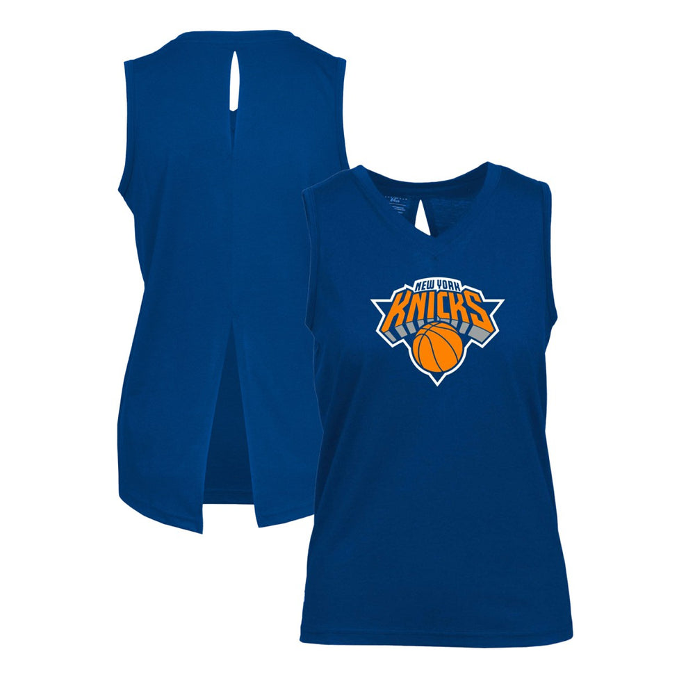 NBA - New York Knicks Levelwear Women's Paisley Core V-Neck Tank Top - Blue