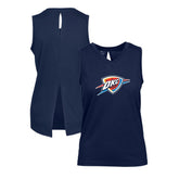 NBA - Oklahoma City Thunder Levelwear Women's Paisley Core V-Neck Tank Top - Navy