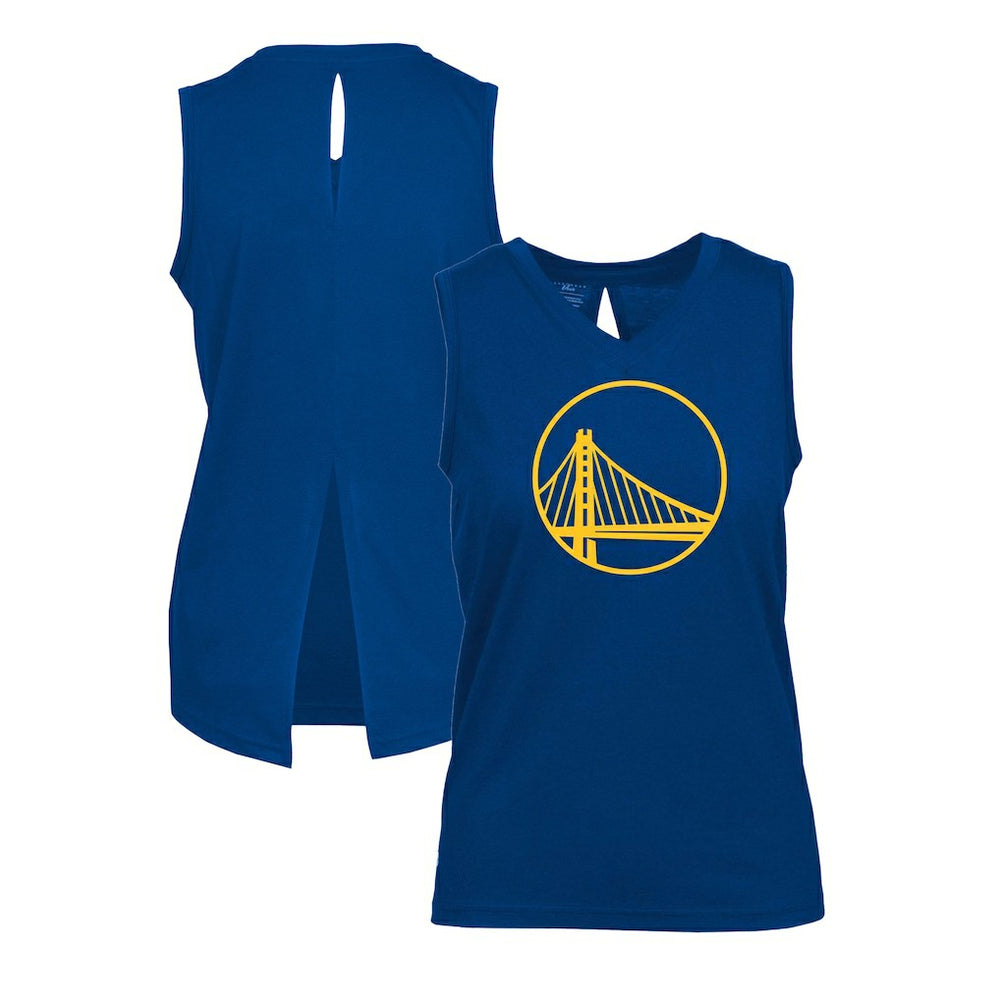 NBA - Golden State Warriors Levelwear Women's Paisley Core V-Neck Tank Top - Royal