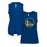 NBA - Golden State Warriors Levelwear Women's Paisley Core V-Neck Tank Top - Royal