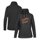 NBA - Cleveland Cavaliers Levelwear Women's Loop Core Funnel Neck Pullover Sweatshirt - Black