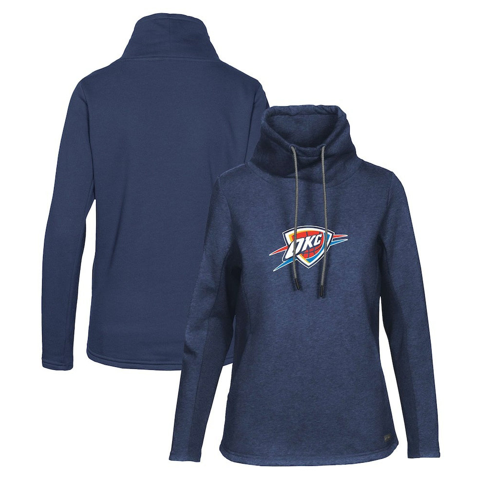 NBA - Oklahoma City Thunder Levelwear Women's Loop Core Funnel Neck Pullover Sweatshirt - Navy