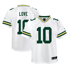Jordan Love Green Bay Packers Youth Game Jersey White - Nike