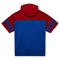 New York Giants Off Field Vintage Logo Short Sleeve Pullover Hoodie Royal - Mitchell & Ness