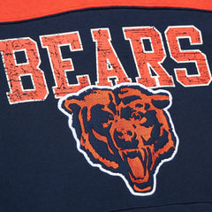 Chicago Bears Off Field Vintage Logo Short Sleeve Pullover Hoodie Navy - Mitchell & Ness