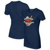Houston Astros Tiny Turnip Women's American Traditional Rose T-Shirt Lifestyle