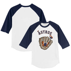 Houston Astros Tiny Turnip Youth Butterfly Glove 3/4-Sleeve Raglan T-Shirt Online