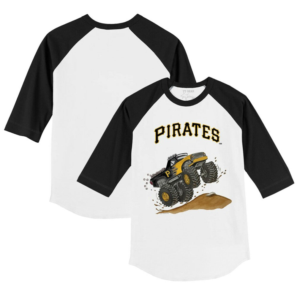Pittsburgh Pirates Tiny Turnip Youth Monster Truck 3/4-Sleeve Raglan T-Shirt discount
